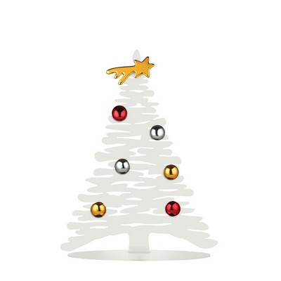 ALESSI Alessi-Bark for Christmas Decorazione natalizia in acciaio colorato e resina, bianco con magneti in 